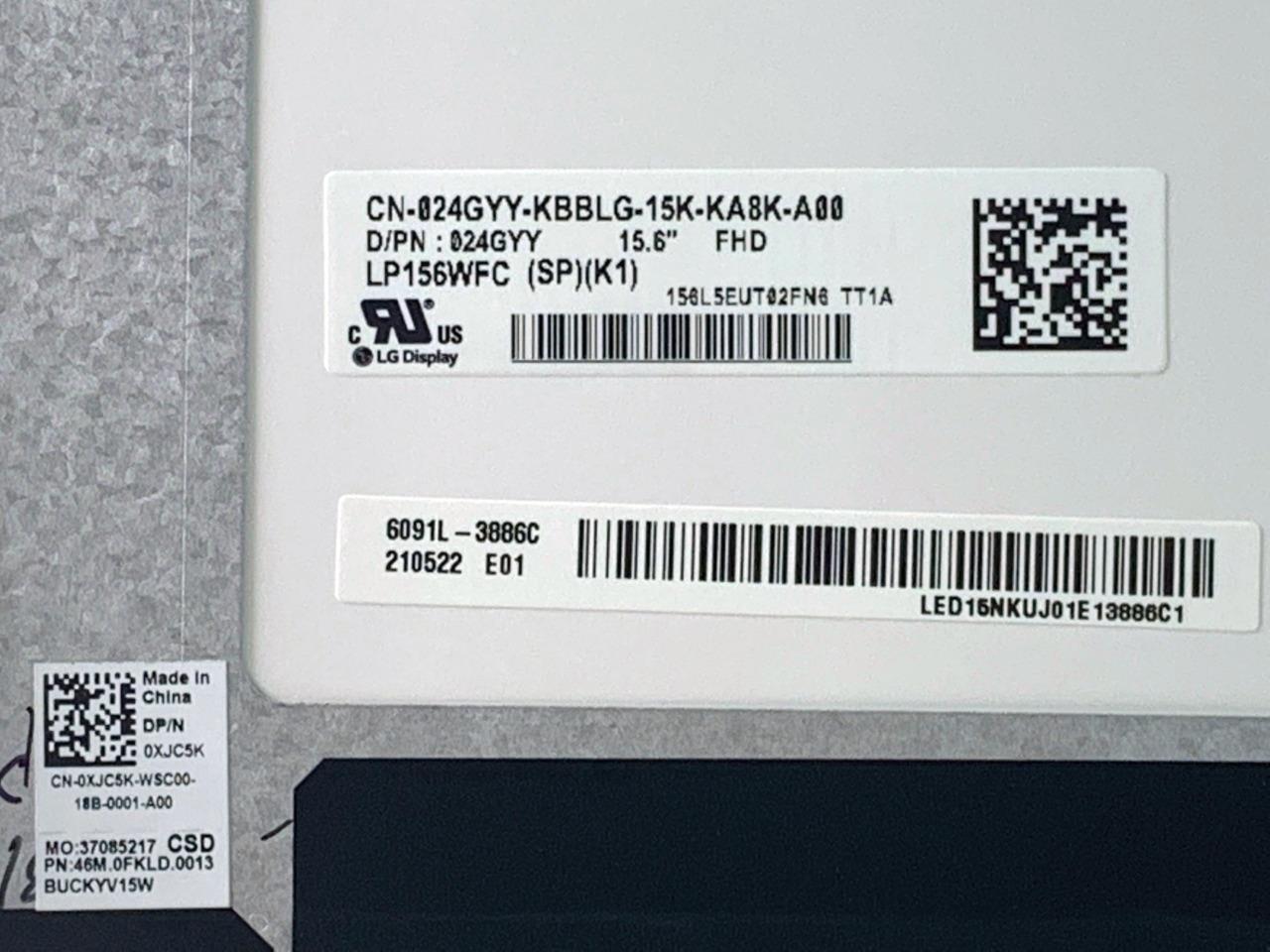 Genuine Dell Vostro 5581 15.6" FHD LCD IPS Screen Display W/Hinges XJC5K 0XJC5K