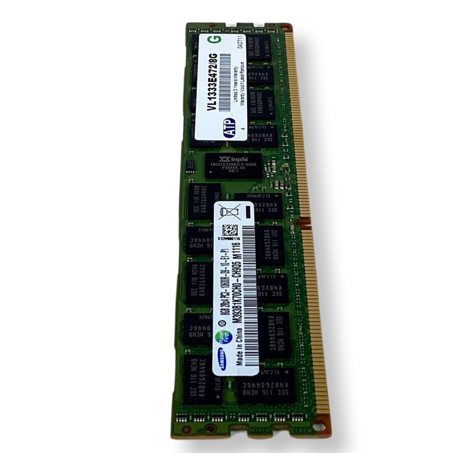 Samsung M393B1K70CH0-CH9Q5 8GB DDR3 1333Mhz PC3-10600 Server RAM ECC XG2VK (NOT FOR HOME PC)