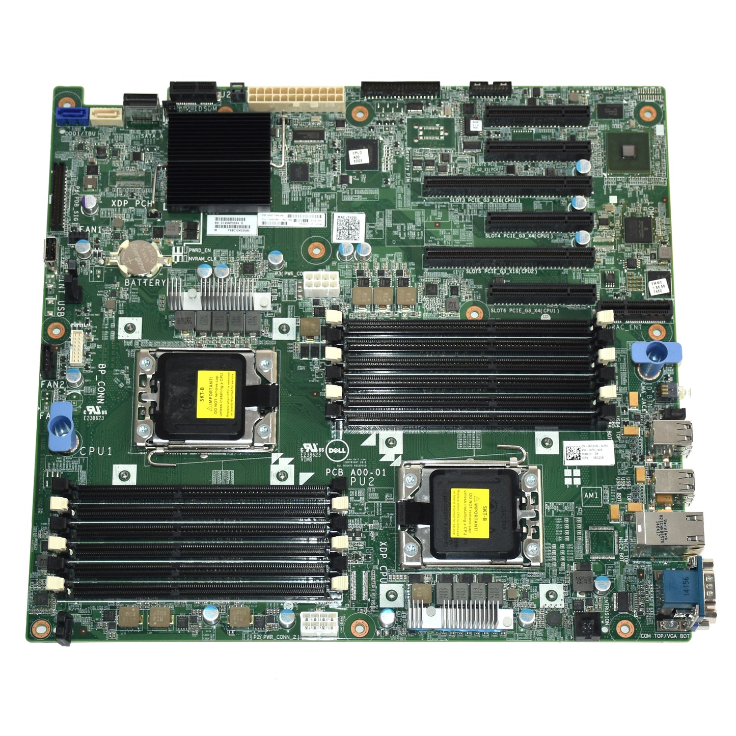 Dell PowerEdge T420 Motherboard E5-2400 Socket LGA1356 DDR3 Matrox G200 RCGCR