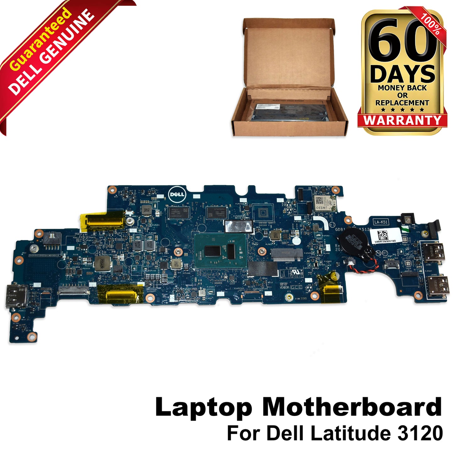 Dell Latitude 3120 Motherboard Intel Celeron N5100 4GB RAM LA-K512P M0JC3