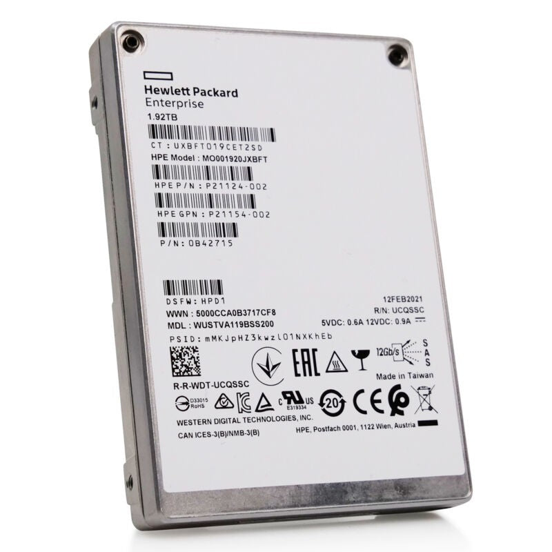 WD Ultrastar DC SS540 1.92TB SAS 12Gb/s 2.5in Enterprise SSD WUSTVA119BSS200 (NOT FOR HOME PC)