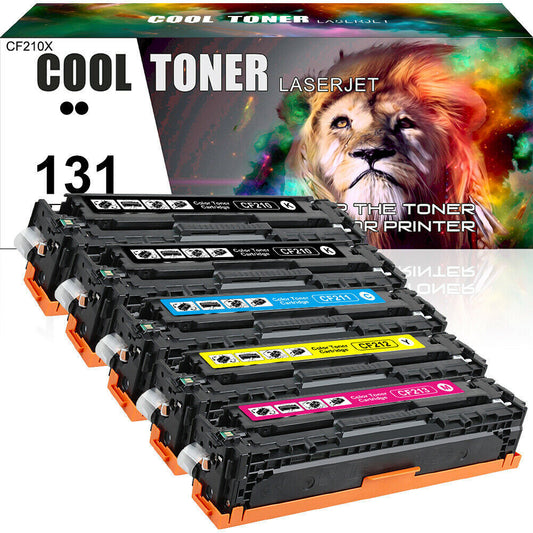 5x Toner 131X CF210X Compatible with HP Laserjet Pro 200 Color M251nw MFP M276nw