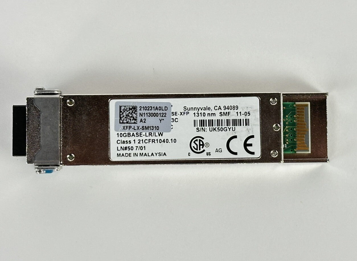 HP Finisar XFP-LX-SM1310 10Gbps 10km 1310nm SE 10GBASE-LR/LW H3C Transceiver SMF
