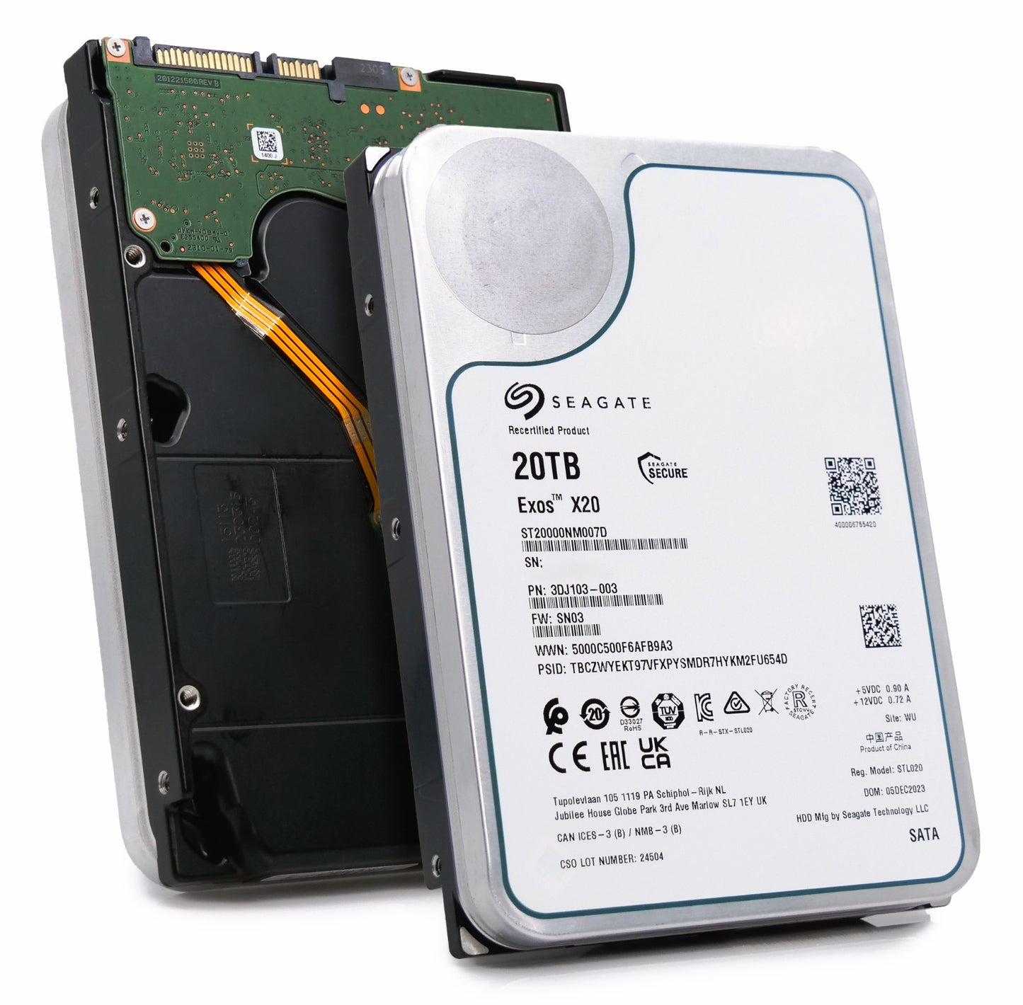 Seagate Exos X20 20TB 7.2K RPM SATA 6Gb/s 3.5" Enterprise HDD - ST20000NM007D