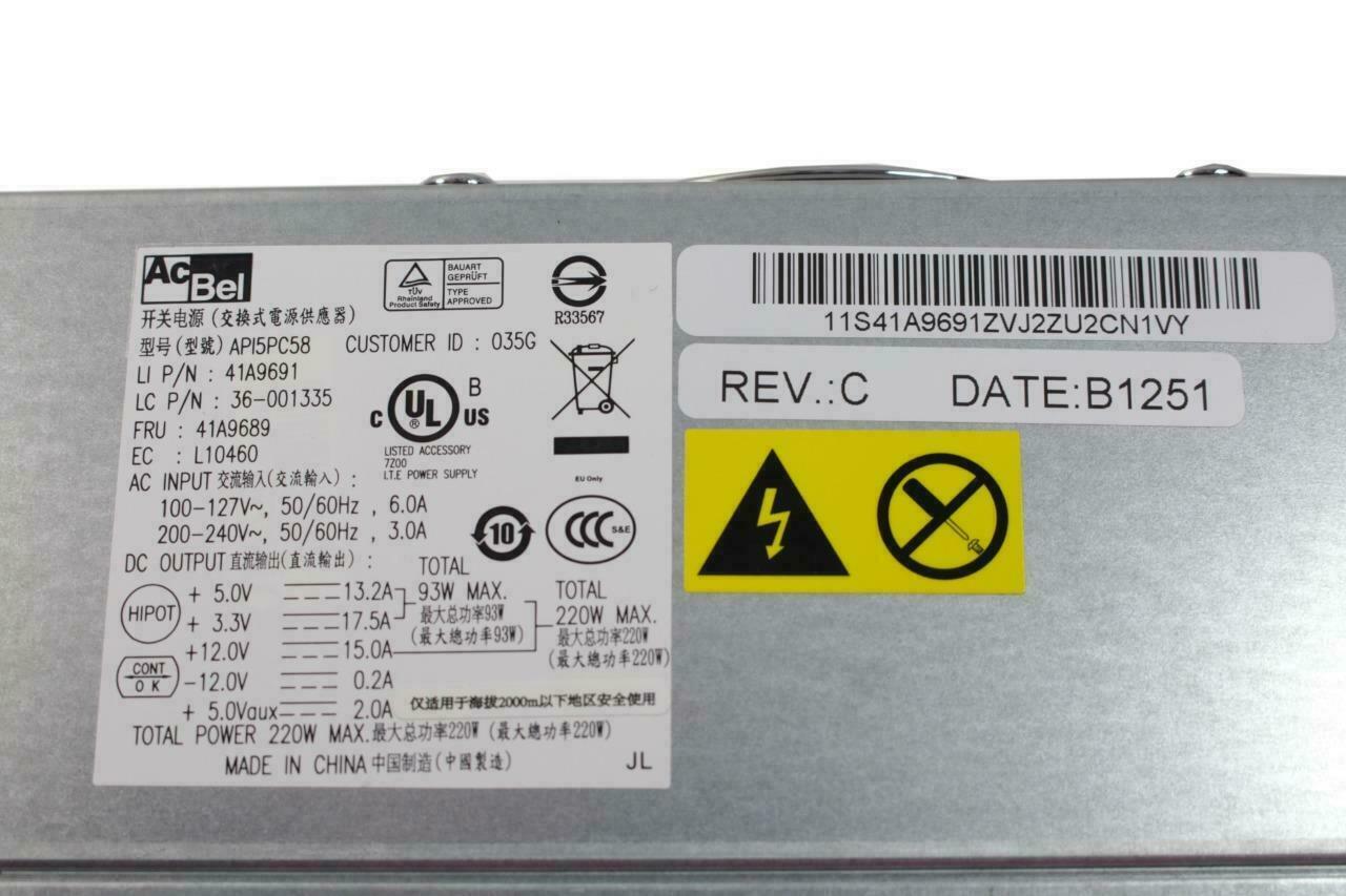 Lot x10 IBM 220W API5PC58 41A9689 41A9691 Power Supply for ThinkCenter A55 M55E