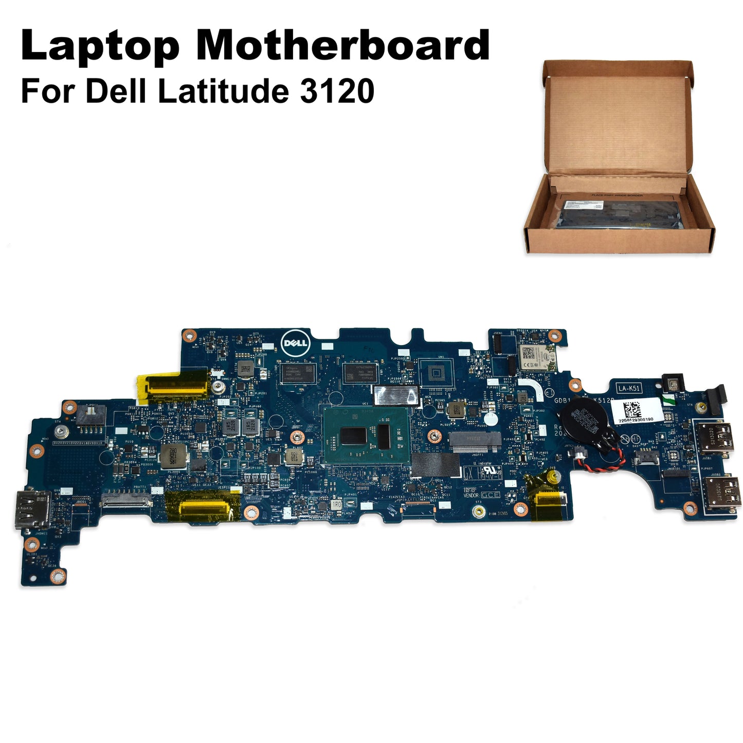 Dell Latitude 3120 Motherboard Intel Celeron N5100 4GB RAM LA-K512P M0JC3