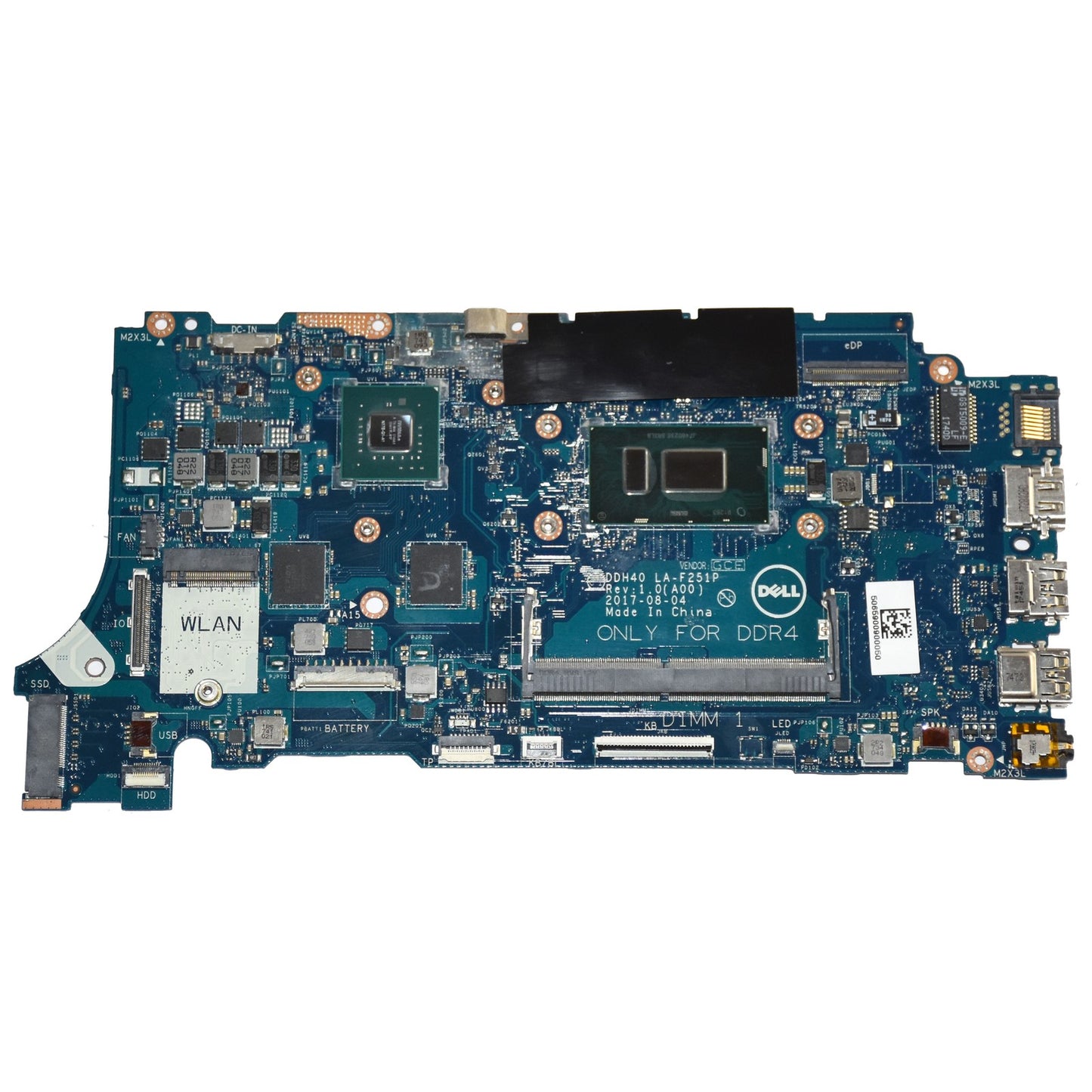 Dell Inspiron 7472 7572 Motherboard i5-8250U 1.60GHz NVIDIA MX150 LA-F251P H90X8