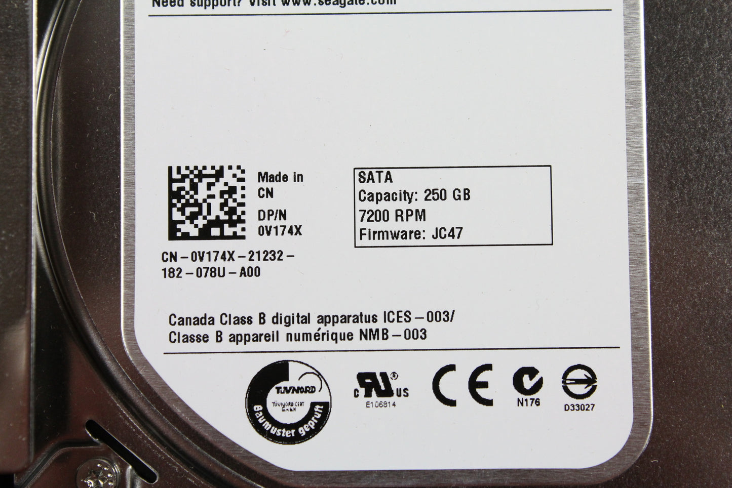 ICY BOX IB-168SK-B Trayless Rack SATA HDD Seagate ST3250312AS 250GB 7.2K 3.5" 6G