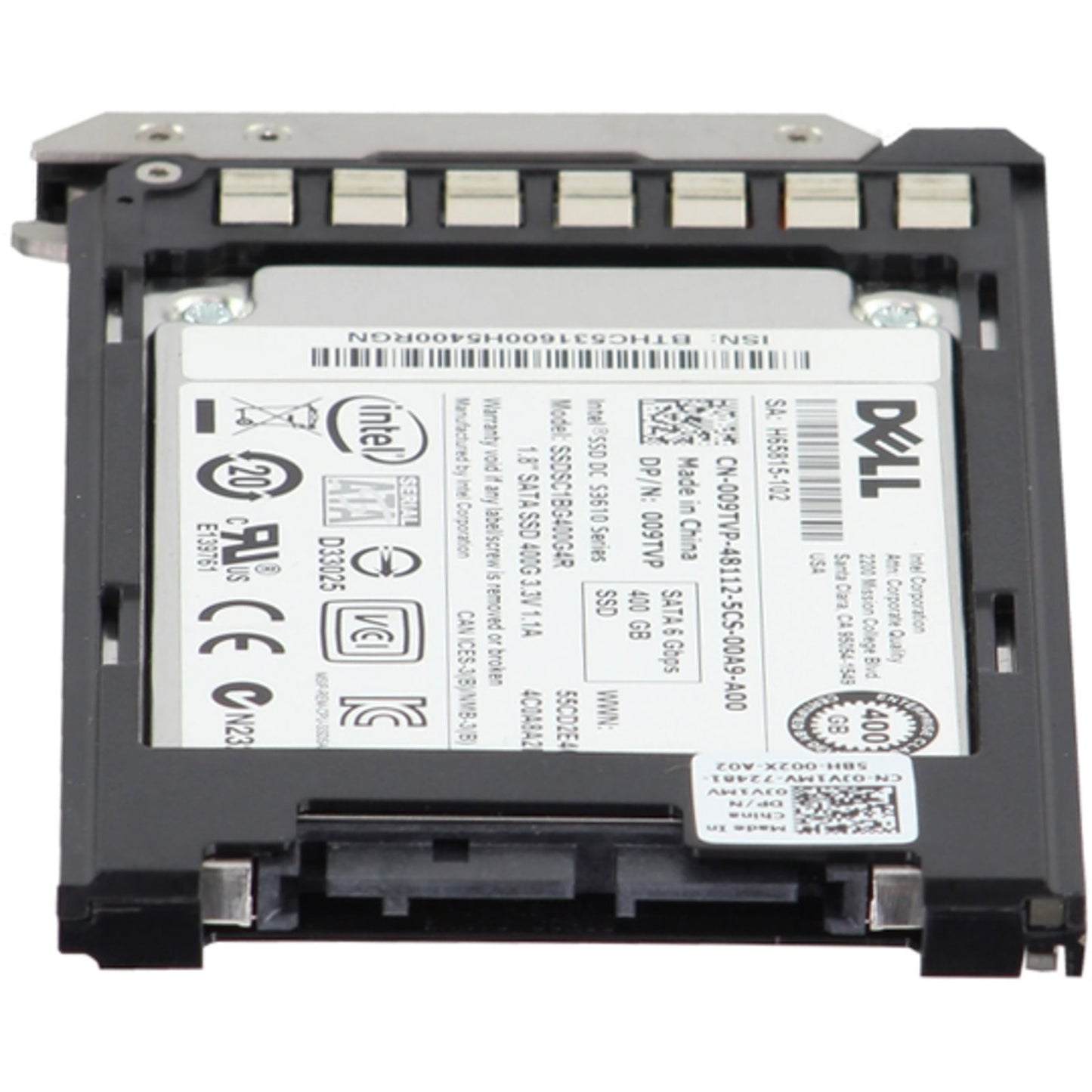 Dell 400GB 6Gbps SATA MU MLC 1.8 SSD S3610 CPO (09TVP) -R