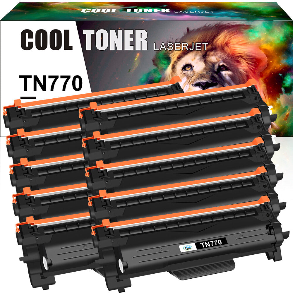 10x TN-770 TN770 Toner Compatible With Brother HL-L2370DW HL-L2370XL MFC-L2750DW