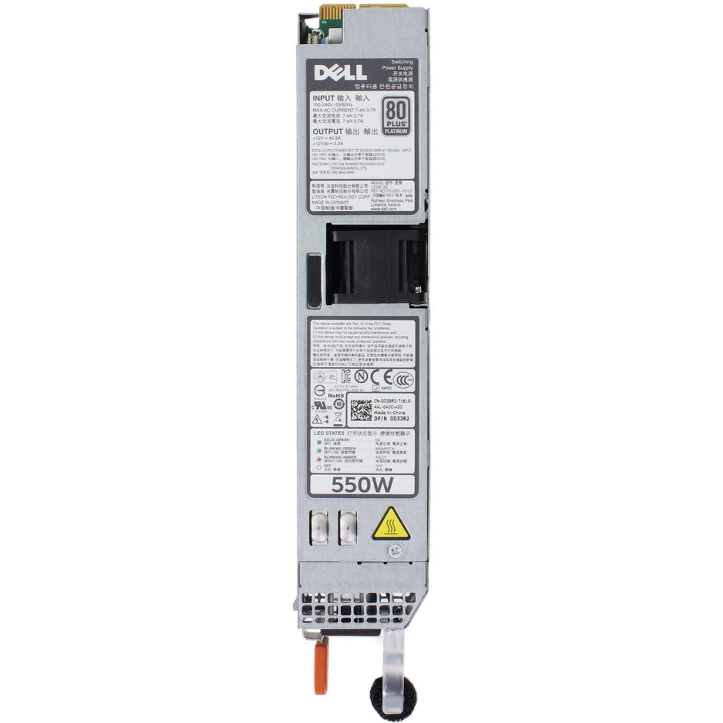 Dell 550W 80+ Platinum PSU (D33R2)