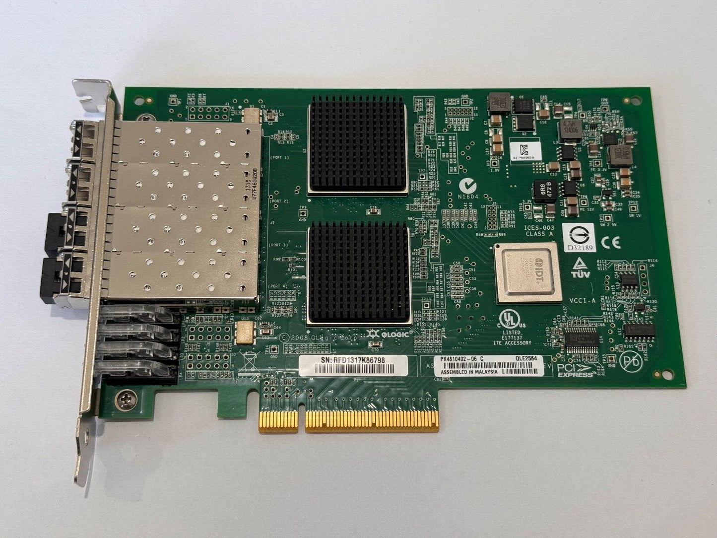 QLOGIC QLE2564 PX4810402-06 4-PORT PCIe HBA FIBRE CHANNEL ADAPTER CARD