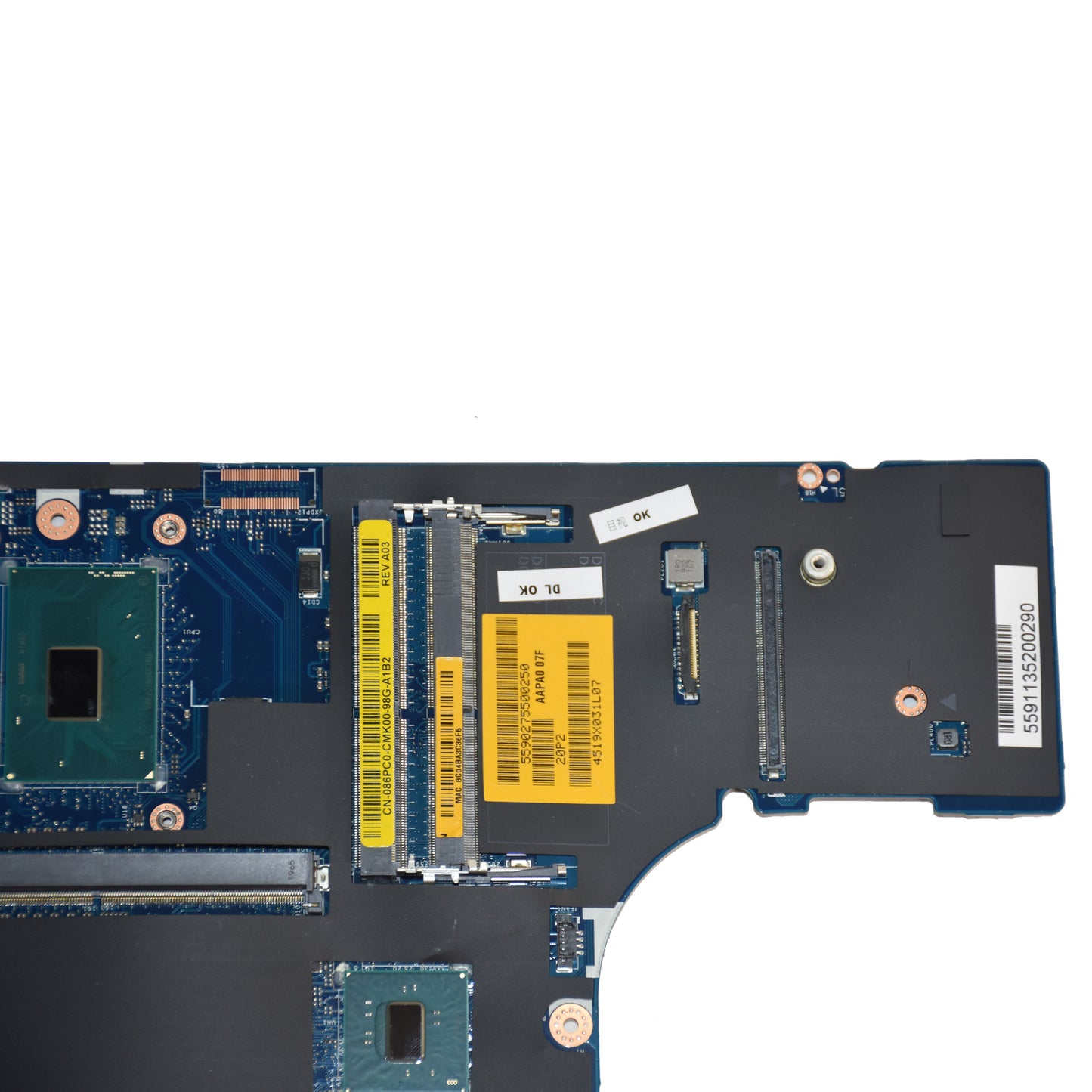 Dell Precision 7510 Core i7-6820HQ 2.7GHz DDR4 Laptop Motherboard LA-C541P 86PC0