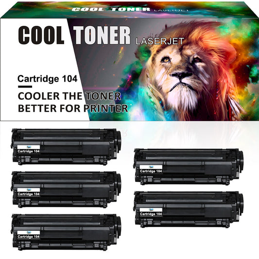 5Pack FX9 FX10 Toner Compatible For Canon 104 imageCLASS MF4270 MF4350d MF4370dn