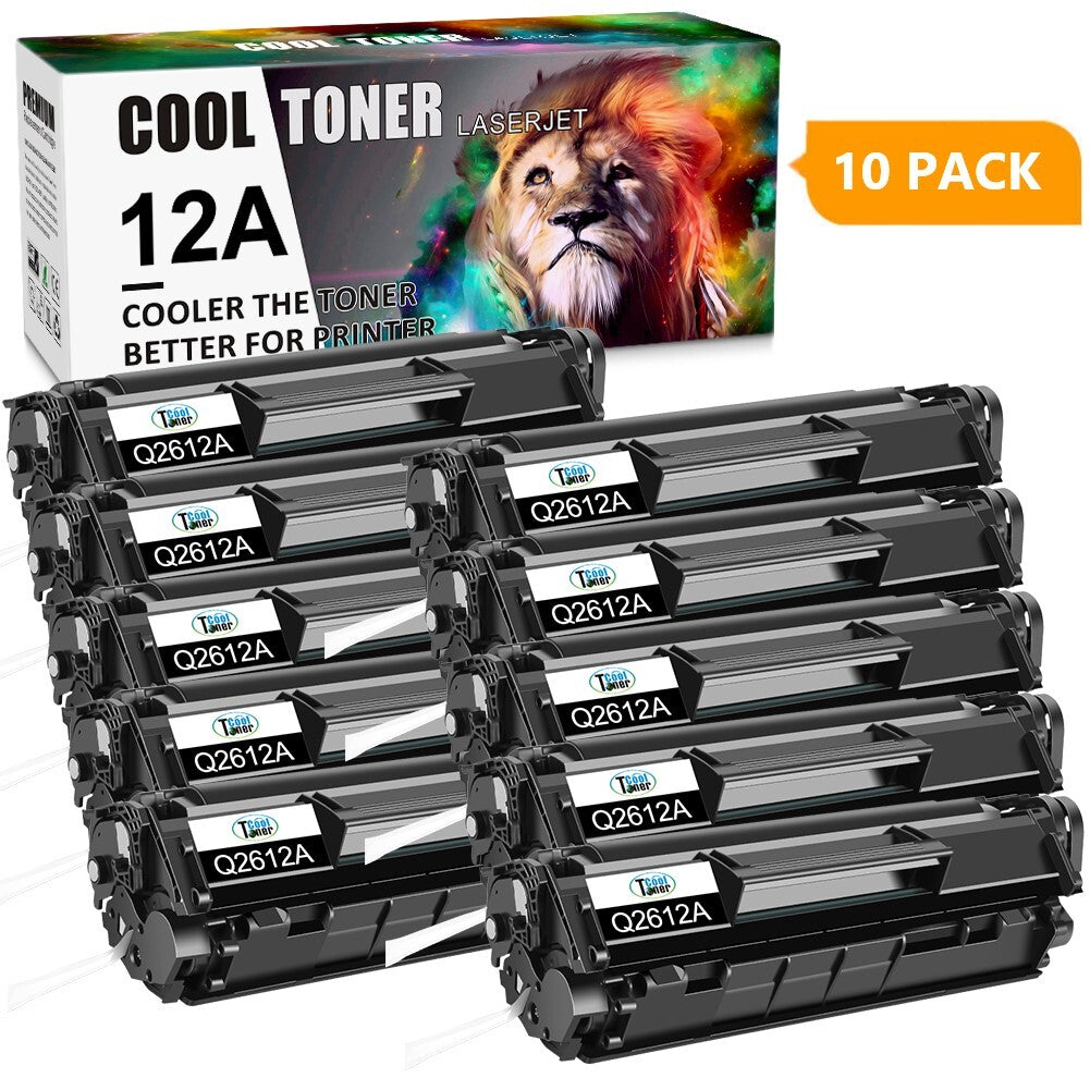 10PK Q2612A 2612A Toner Cartridge Work With HP LaserJet 3020 1010 1012 Printer