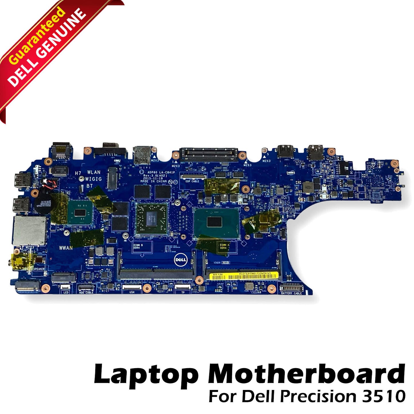 Dell Laptop Precision 3510 CN-0GPDT3 LA-C841P with i5-6300HQ CPU Motherboard