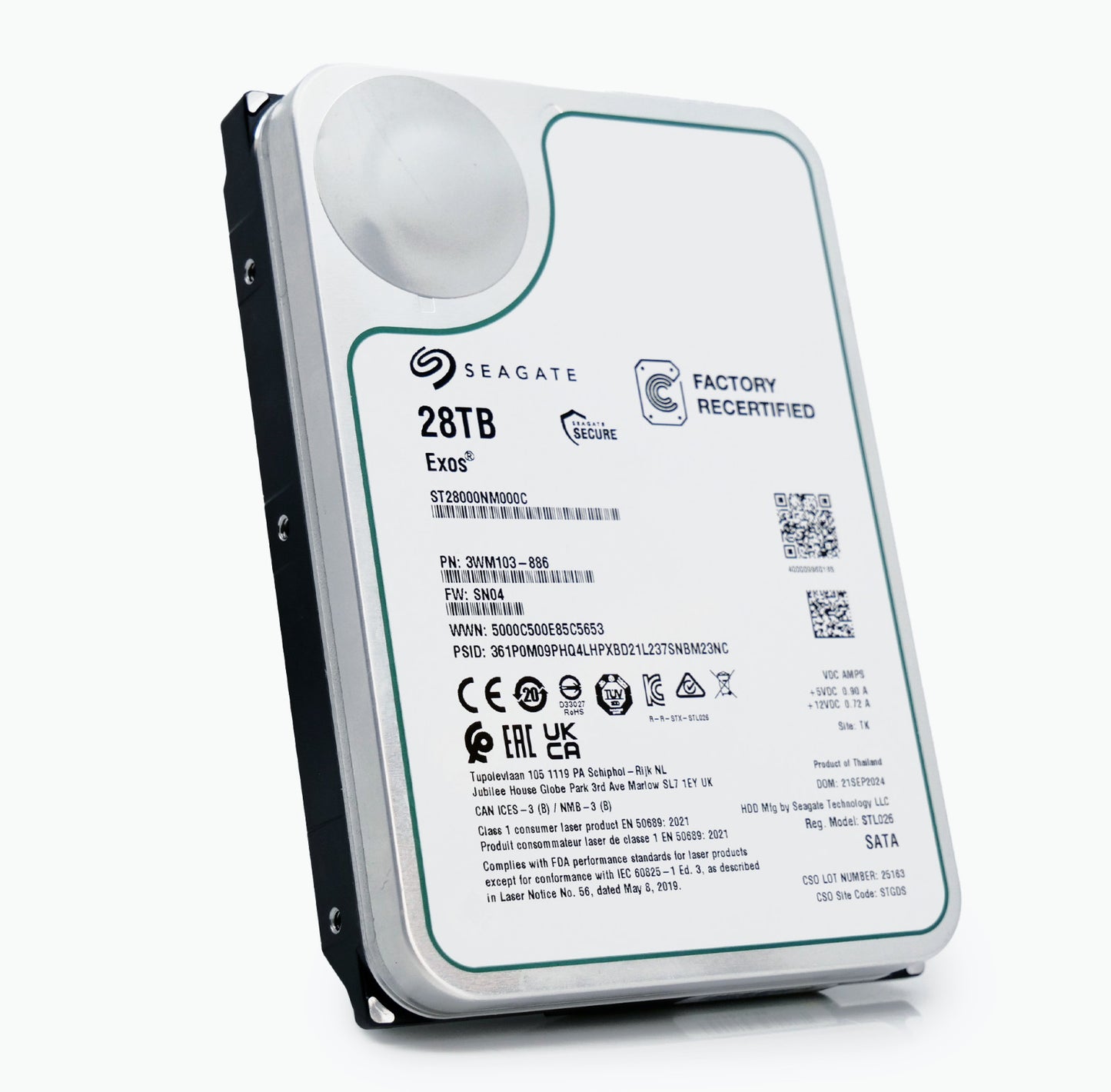Seagate Exos 28TB 7.2K RPM SATA 6Gb/s 3.5" Enterprise HDD - ST28000NM000C