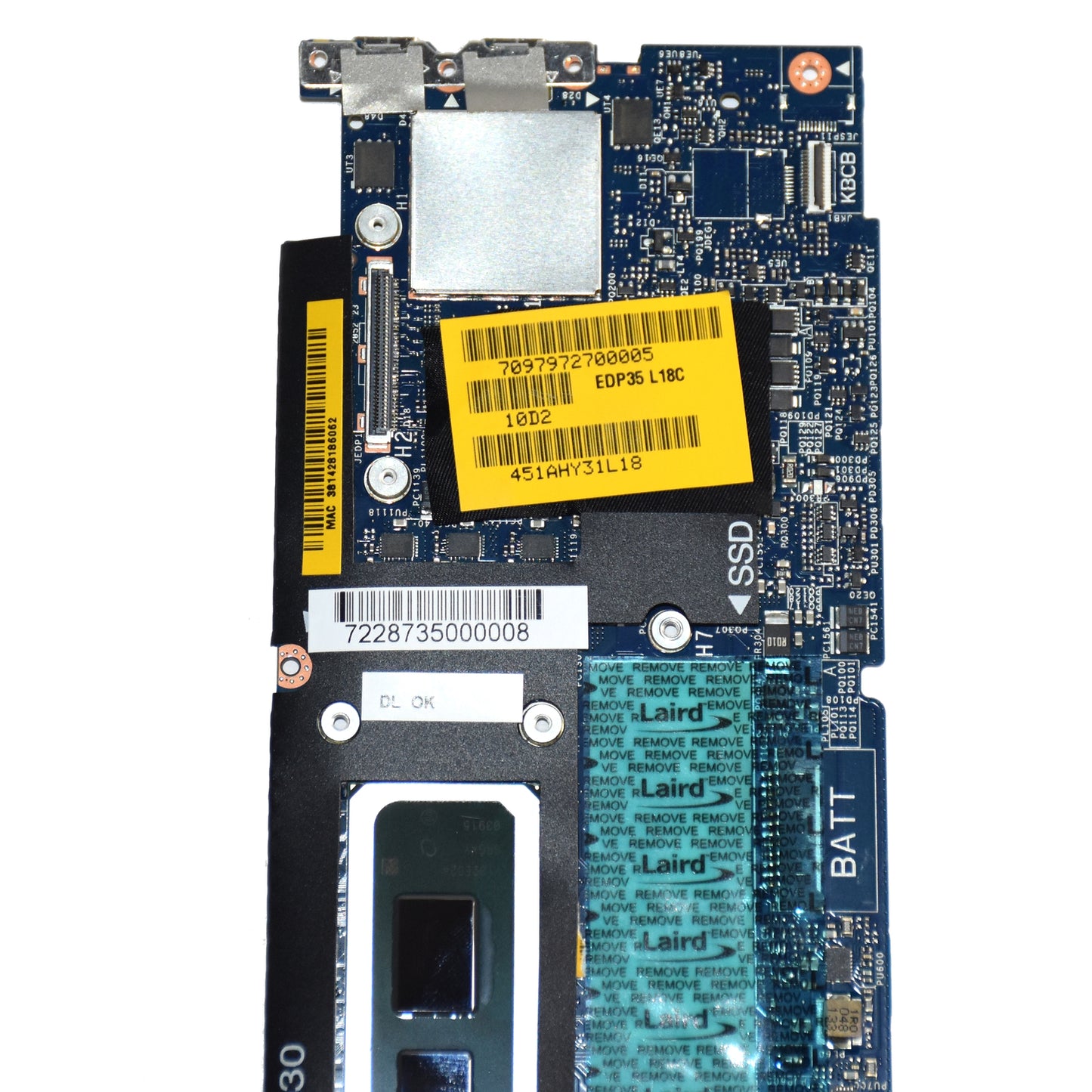 Dell XPS 13 7390 Laptop Motherboard i5-10210U 1.6GHz 4GB RAM LA-H931P JTF5T