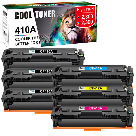 6 Pack CF410A CF411A CF412A CF413A 410A Toner For HP LaserJet Pro MFP M477fnw