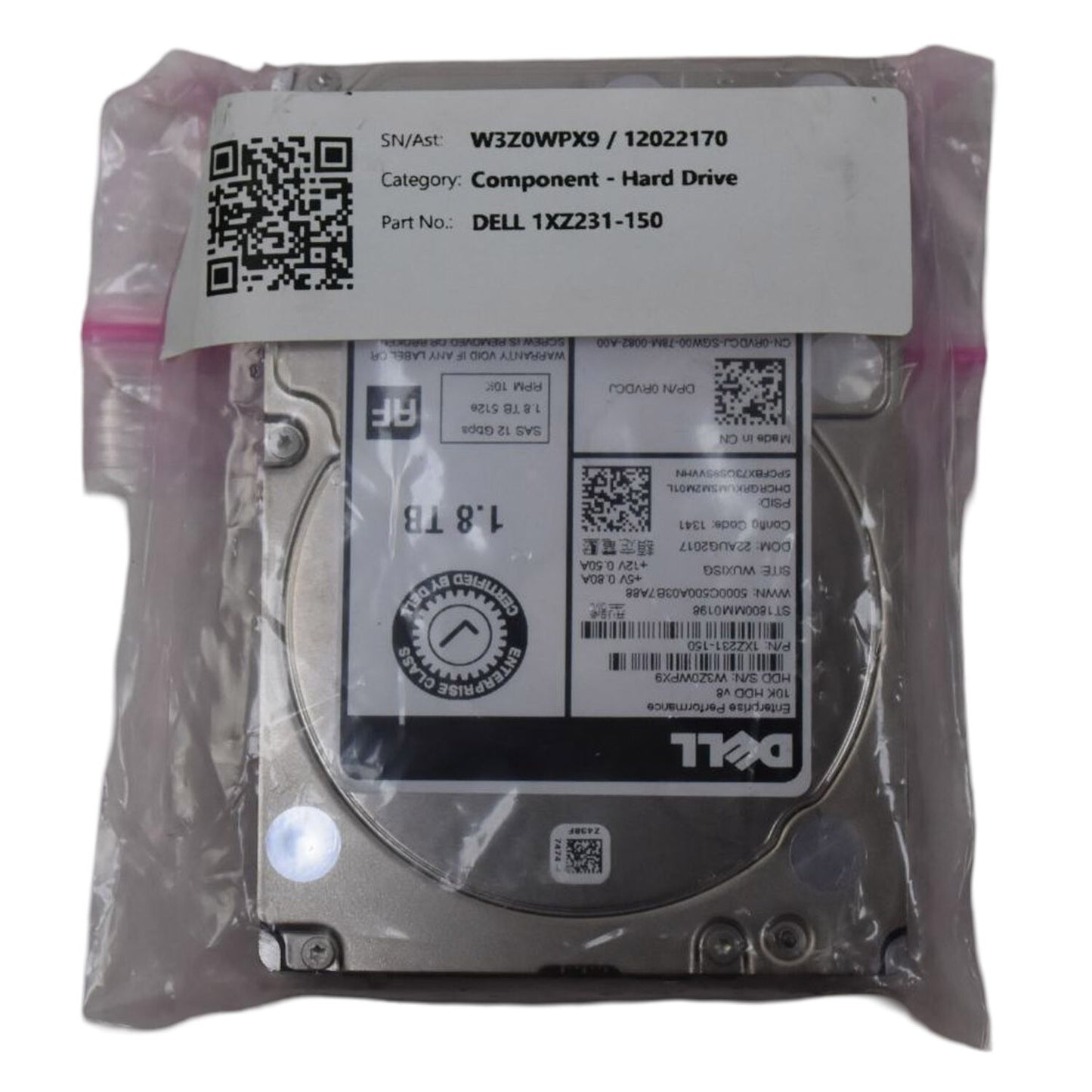 Dell PowerEdge ST1800MM0198 1.8TB 10K SAS 12Gbs 2.5" Hard Drive 1XZ231-150 RVDCJ (NOT FOR HOME PC)