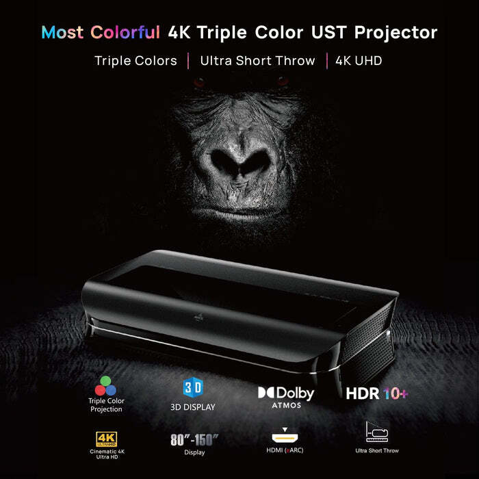 AWOL Vision LTV-2500 PRO 4K 3D Triple Laser Projector