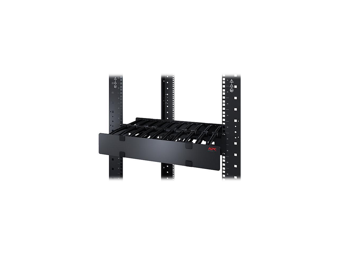 APC Rackmount Horizontal Cable Manager, AR8602A, 1U x 4" Deep, Single-Sided with