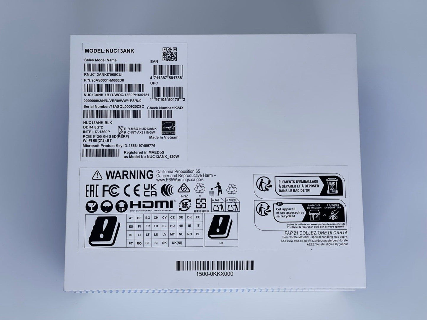 ASUS NUC Pro NUC13ANK mini PC Intel 4GB RAM 128GB SSD