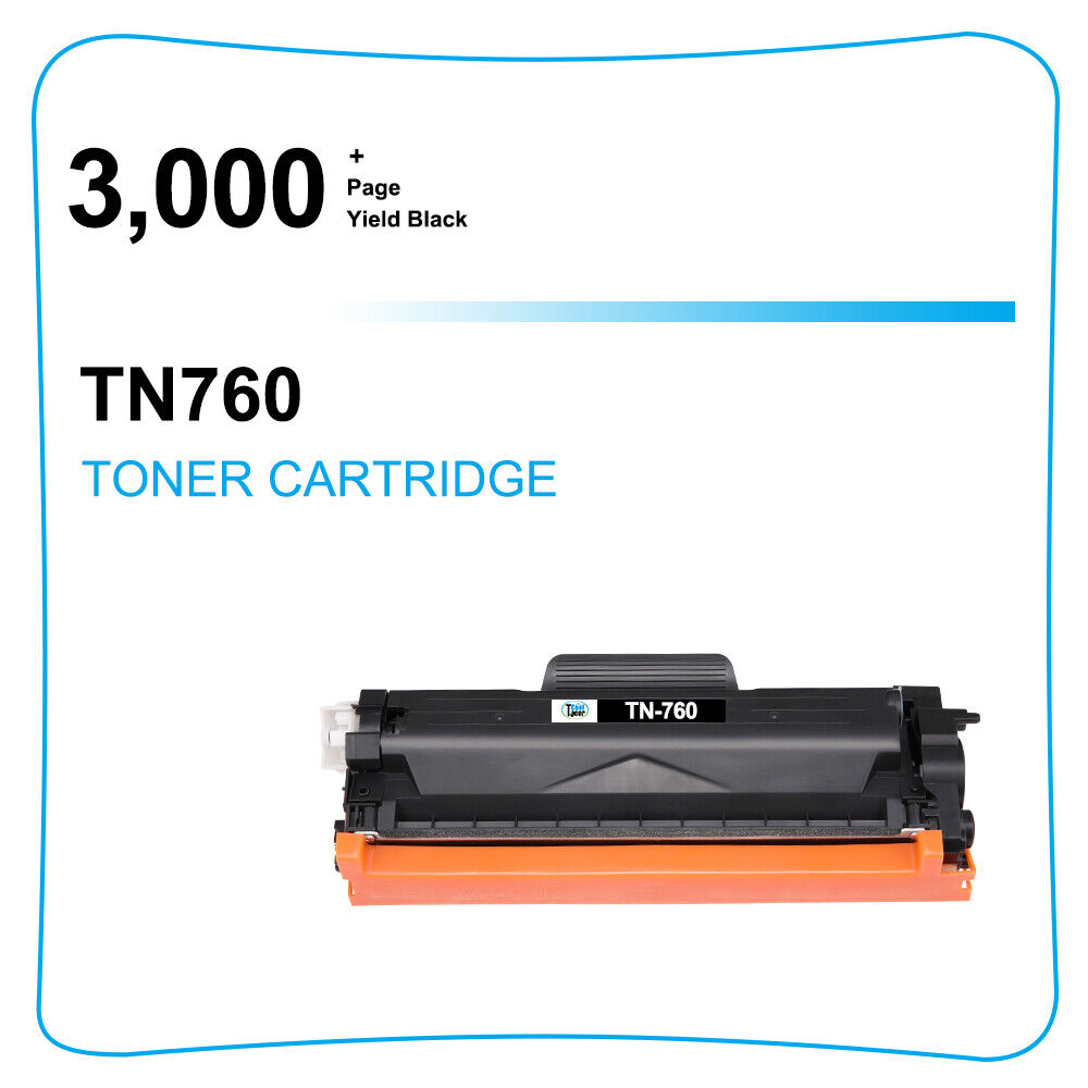 4PK TN760 Toner & 1PK DR730 Drum Compatible With Brother DCP-L2550DW HL-L2395DW