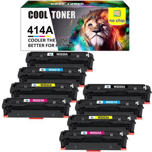 8 W2020A Toner Compatible with HP 414A LaserJet Pro MFP M479fdw M454dn (No Chip)