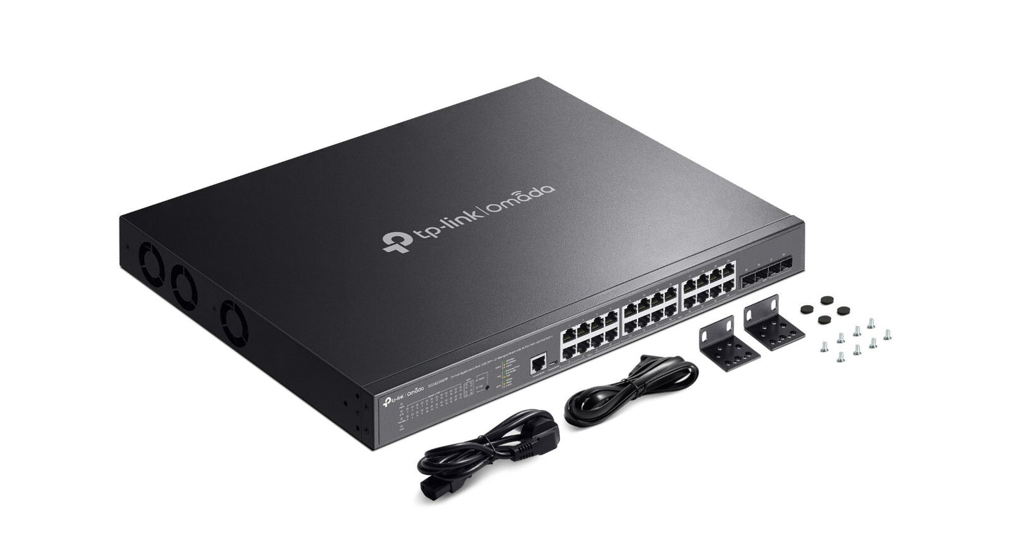 TP-Link SG3428XMPP | Omada 24-Port Gigabit PoE+ L2+ Managed Switch | 4* 10G SFP+