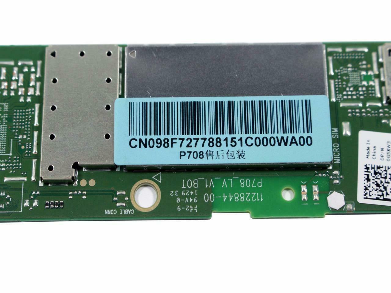 LOT x 10 Dell Venue 7 3740 WIFI Tablet Motherboard Intel Atom Z3460 1.6GHZ 50F6M