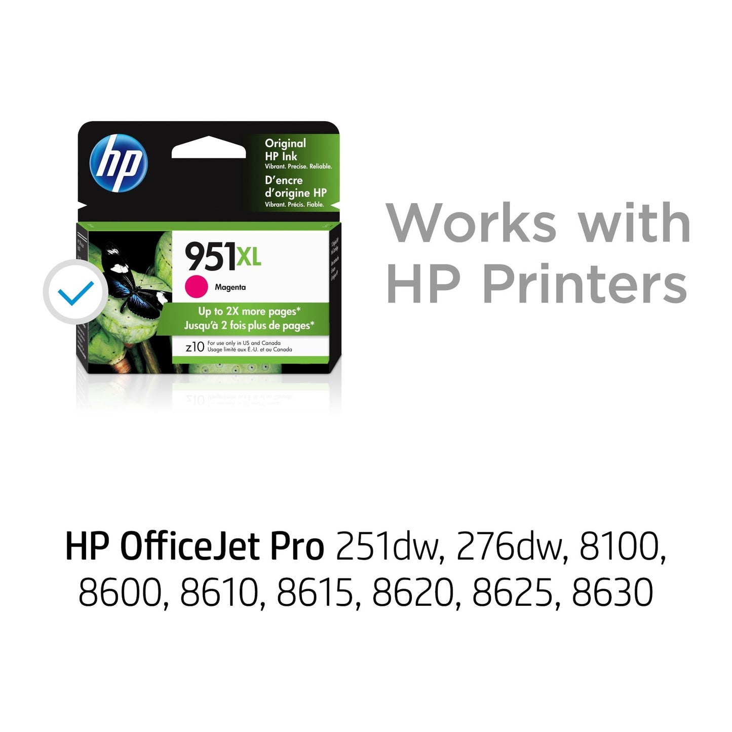 HP 951XL High Yield Magenta Original Ink Cartridge, ~1,500 pages, CN047AN#140