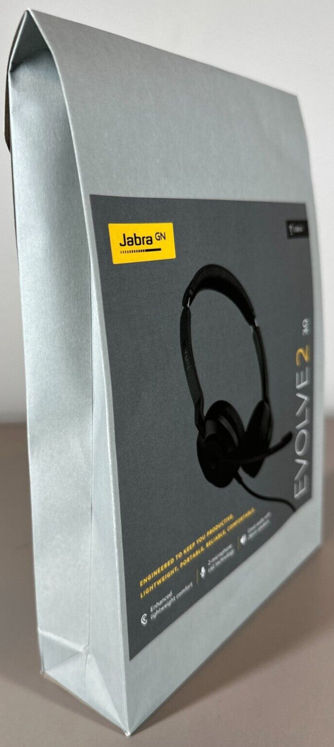 Jabra Evolve2 30 UC Stereo USB-A with 2 Built-in Microphones Work Wired Headset