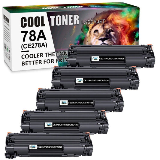 5PK CE278A 78A Black Ink Toner Compatible with HP LaserJet M1536dnf MFP P1606dn