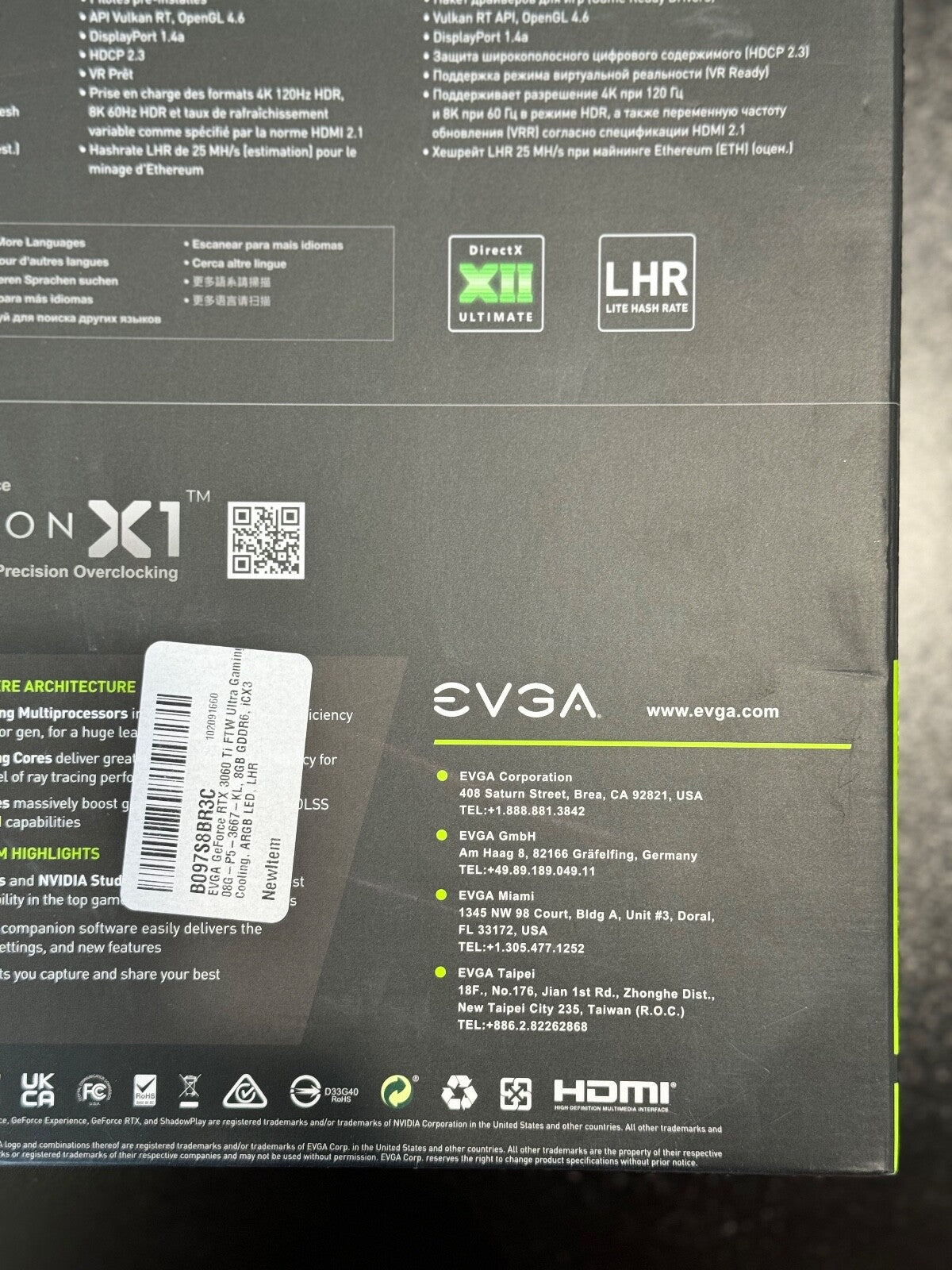 EVGA NVIDIA GeForce RTX 3060 Ti FTW3 ULTRA GAMING 8GB Video Card- 08G-P5-3667-KL