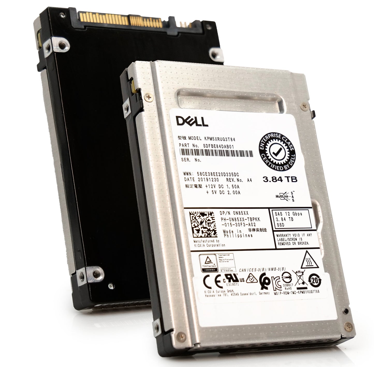 Dell/Kioxia PM5-R 3.84TB SAS 12Gb/s 2.5in Enterprise SSD KPM5XRUG3T84 (NOT FOR HOME PC)