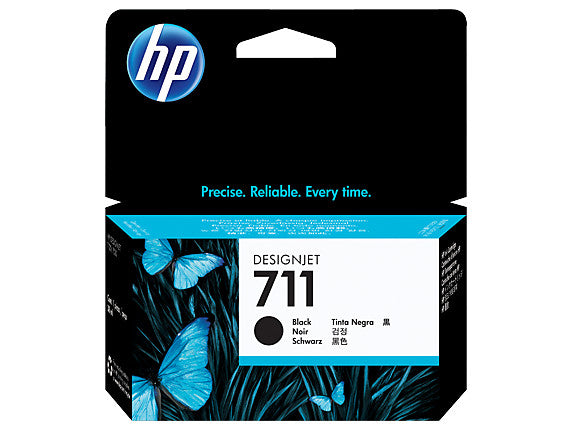 HP 711 38-ml Black DesignJet Ink Cartridge, CZ129A