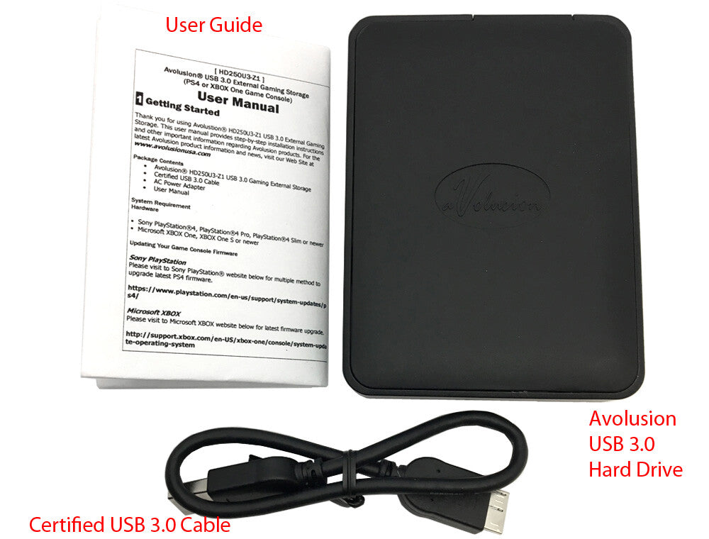 Avolusion 1TB USB 3.0 External PS4 (Slim & Pro) Hard Drive (PS4 Pre-Formatted)