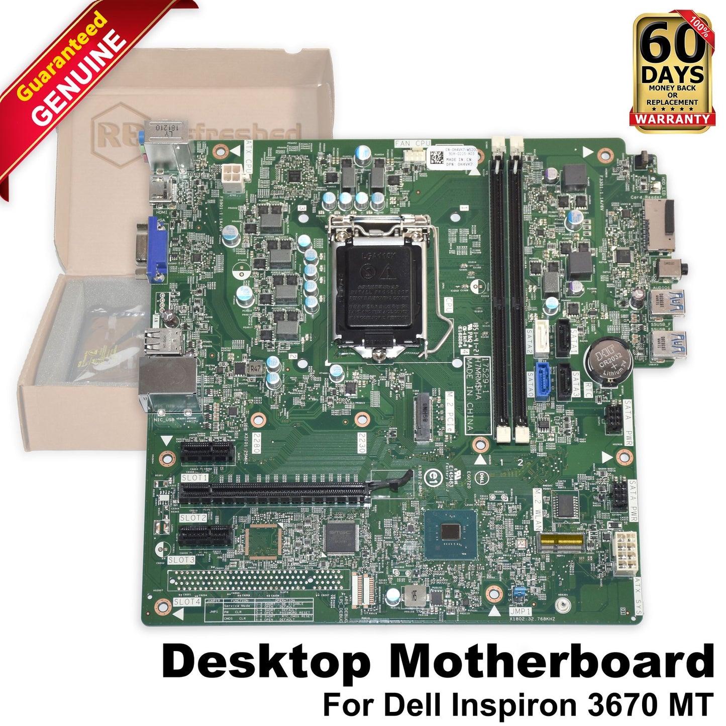 Dell Inspiron 3670 Desktop Motherboard Chipset B360 Socket LGA1151 DDR4 H4VK7