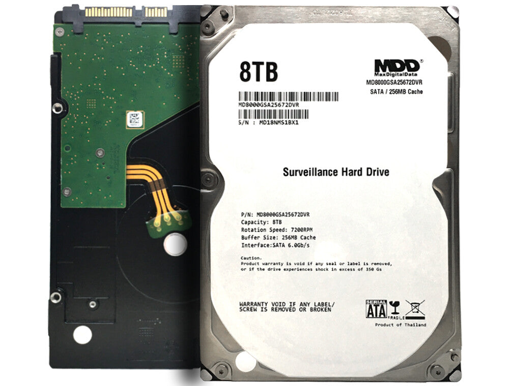 MDD 8TB 7200RPM 256MB Cache SATA 6.0Gb/s 3.5" Hard Drive for Surveillance HDD