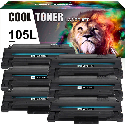 6x MLT-D105L Toner For Samsung 105L ML-1910 ML-1915 ML-2525 ML-2545 ML-2580n