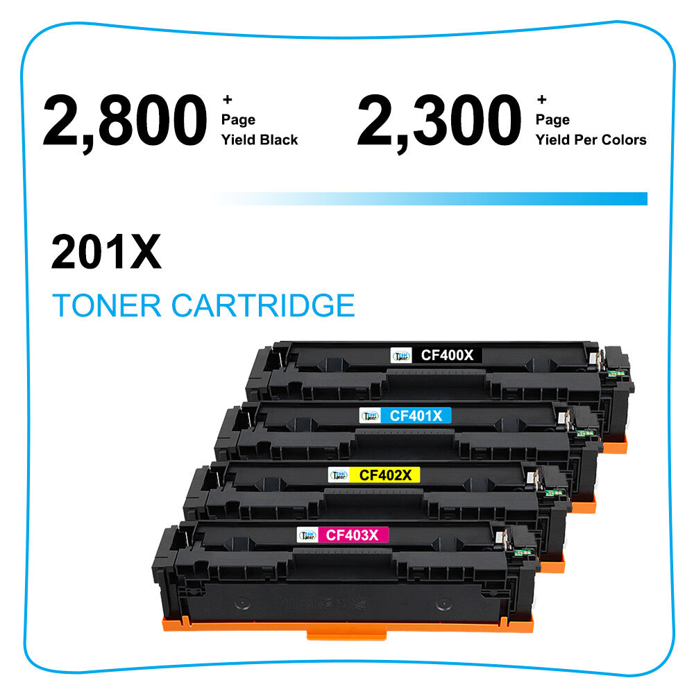 4 PACK Compatible For HP LaserJet Pro MFP M277dw M252dw Toner CF400X 201X ink