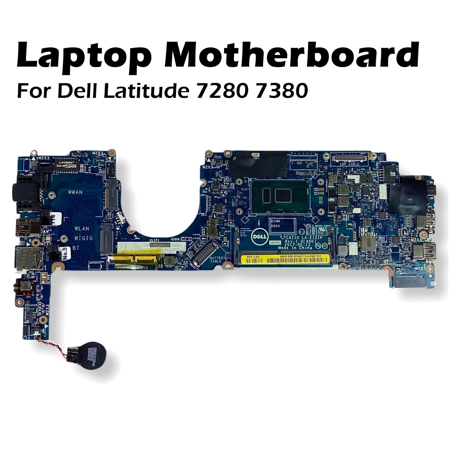 Dell Latitude 7280 7380 Motherboard i7-7600U 2.8GHz Thunderbolt 3 LA-E121P R5YF6