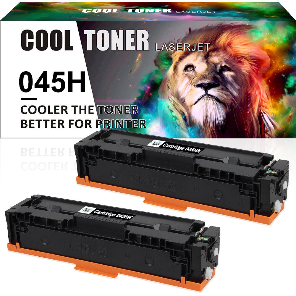 2PK Toner Compatible for Canon 045H 045HK ImageClass MF634Cdw MF632Cdw LBP612Cdw