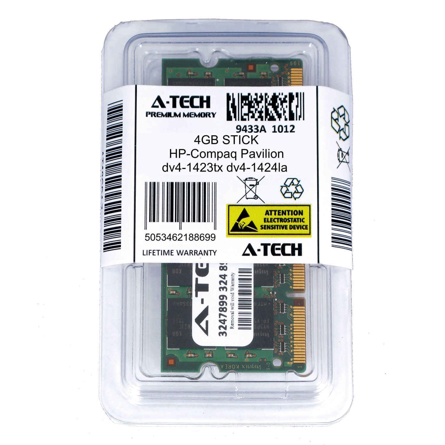 4GB SODIMM HP Compaq Pavilion dv4-1423tx dv4-1424la dv4-1427nr Ram Memory