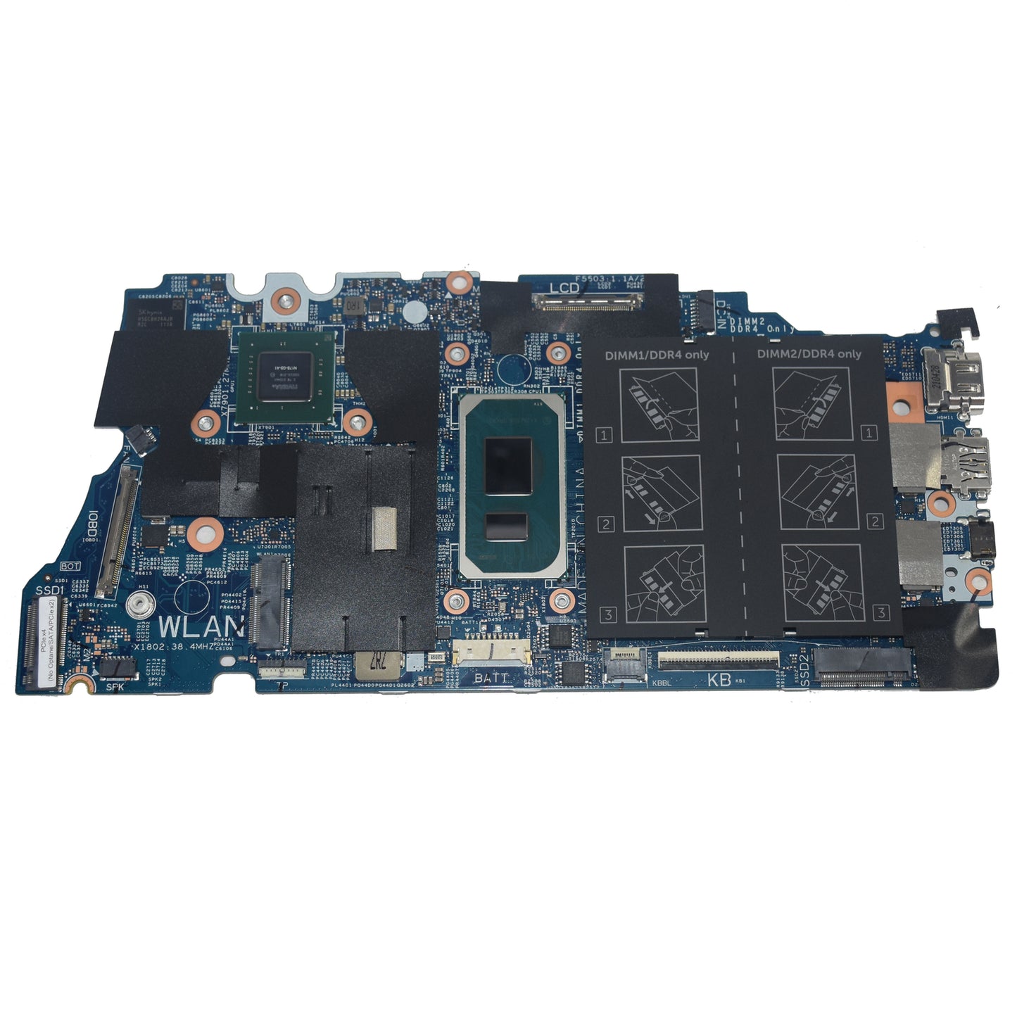 Dell Vostro 5502 5402 Motherboard i7-1165G7 NVIDIA MX350 DDR4 19861-1 7FWVK