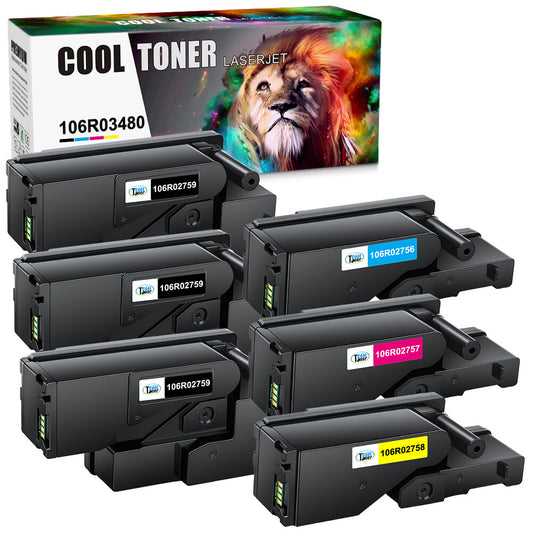 6 PK 106R02759 Toner Compatible With Xerox Phaser 6022 6020 WorkCentre 6027 6025