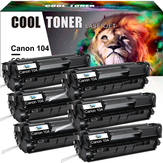 6 Toner Cartridge For Canon 104 FX9 FX10 ImageClass MF4150 MF4110 D480 L120 C104