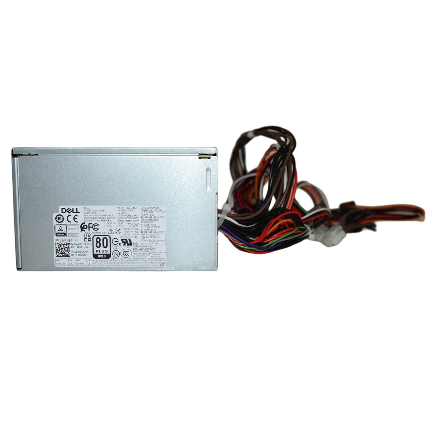 Dell 300W Switching Power Supply 24 Pins 3 Ports D300EGM-01 RVH3X