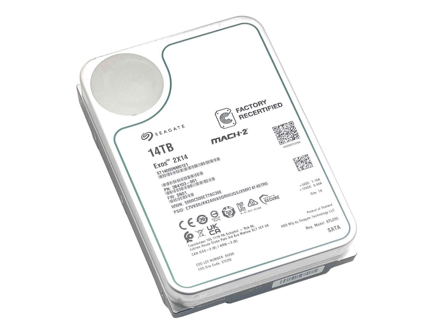 Seagate Exos 2x14 Mach2 14TB 7200RPM SATA6Gb/s 3.5 Enterprise HDD ST14000NM0121